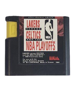 Lakers vs Celtics and the NBA Playoffs – Sega Genesis – Early EA Yellow Tab